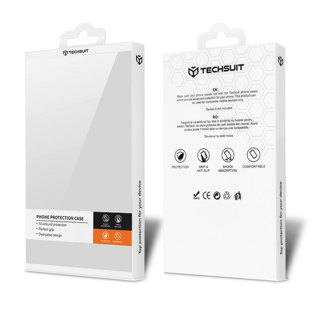 Case for Oppo A78 4G, Techsuit, Carbonite FiberShell, Black Gray
