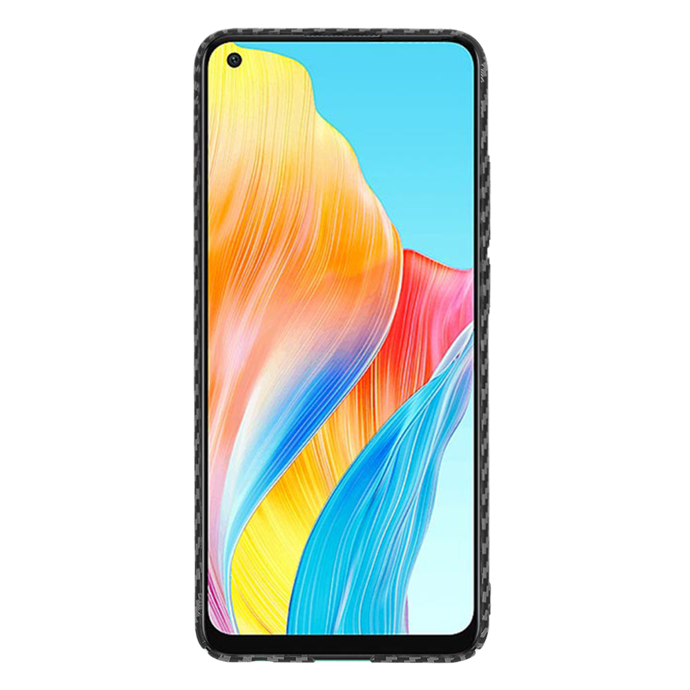 Custodia per Oppo A78 4G, Techsuit, Carbonite FiberShell, Nera