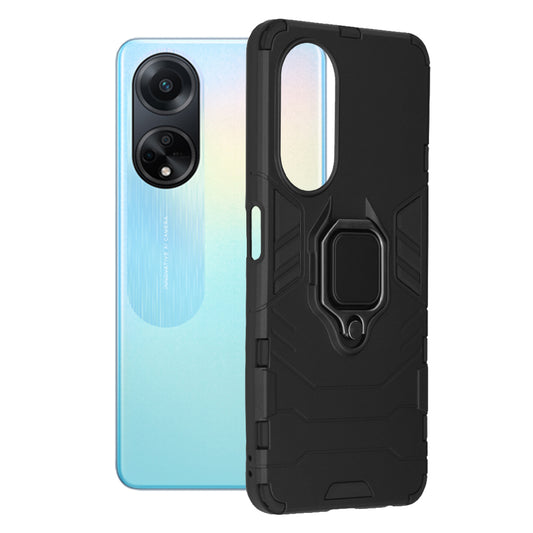 Custodia per Oppo A98, Techsuit, Shield, Nera