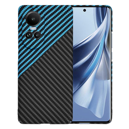 Custodia per Oppo Reno10 / Reno10 Pro, Techsuit, Carbonite FiberShell, Nero Bleu