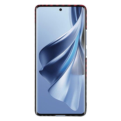 Custodia per Oppo Reno10 / Reno10 Pro, Techsuit, Carbonite FiberShell, Nero Rosso