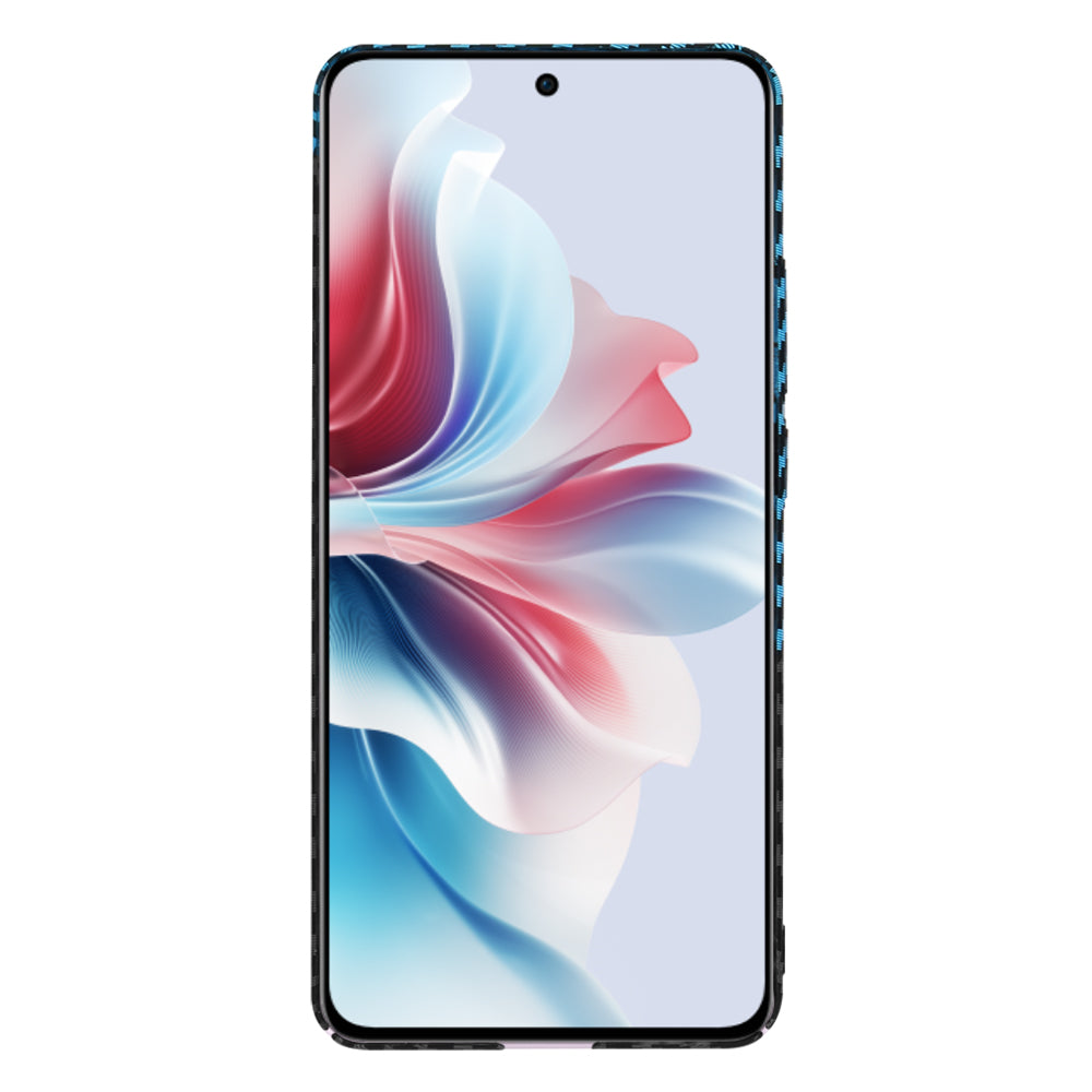Case for Oppo Reno11 F, Techsuit, Carbonite FiberShell, Black Blue