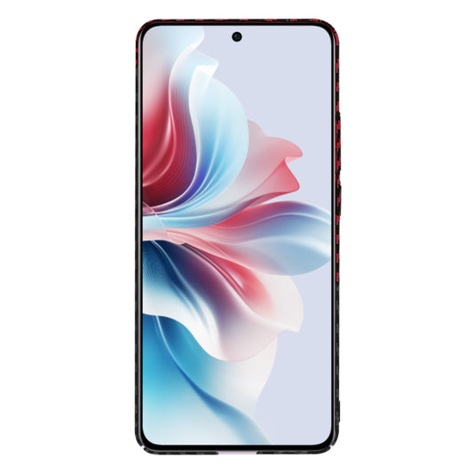 Custodia per Oppo Reno11 F, Techsuit, Carbonite FiberShell, Nero Rosso