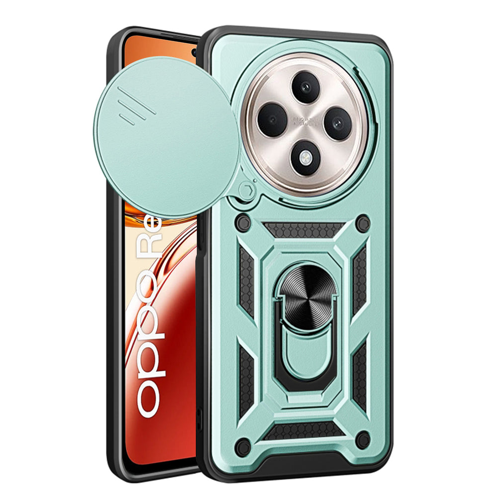 Custodia per Oppo Reno12 FS 5G / Reno12 FS 4G / Reno12 F 4G / Reno12 F, Techsuit, CamShield, Verde