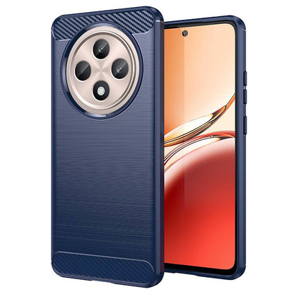 Custodia per Oppo Reno12 FS 5G / Reno12 FS 4G / Reno12 F 4G / Reno12 F, Techsuit, Carbonio, Blu