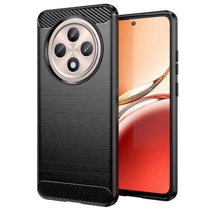 Custodia per Oppo Reno12 FS 5G / Reno12 FS 4G / Reno12 F 4G / Reno12 F, Techsuit, Carbonio, Nera