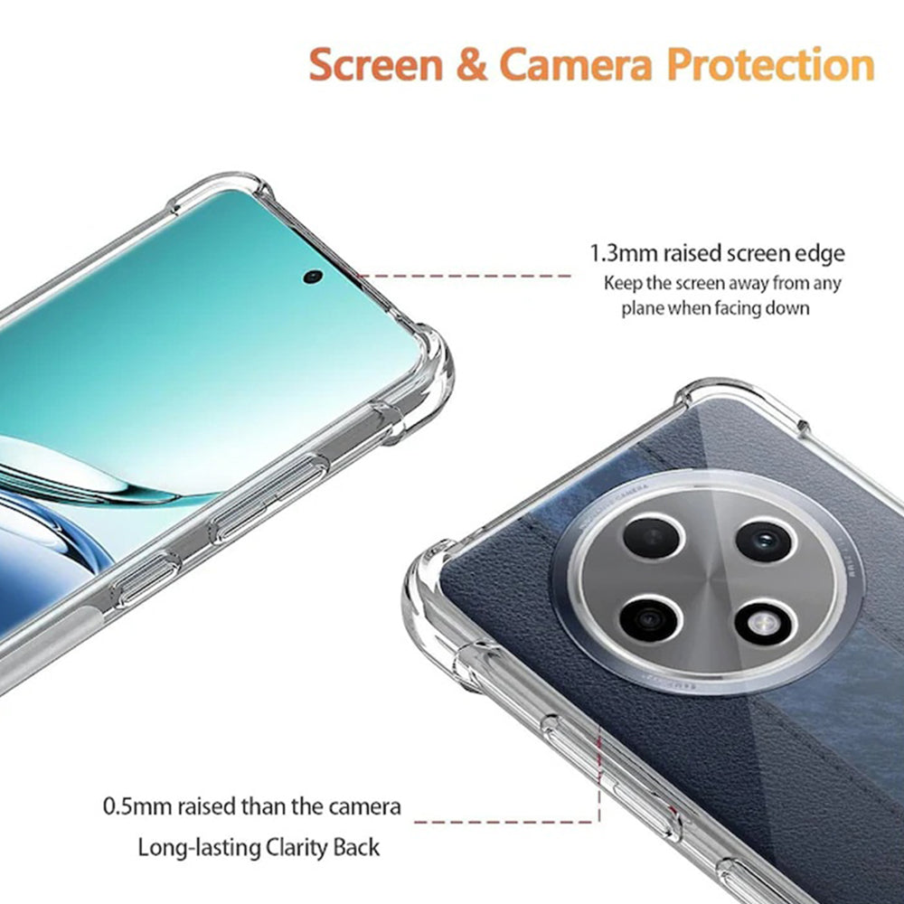 Custodia per Oppo Reno12 FS 5G / Reno12 FS 4G / Reno12 F 4G / Reno12 F, Techsuit, Shockproof Clear, Trasparente