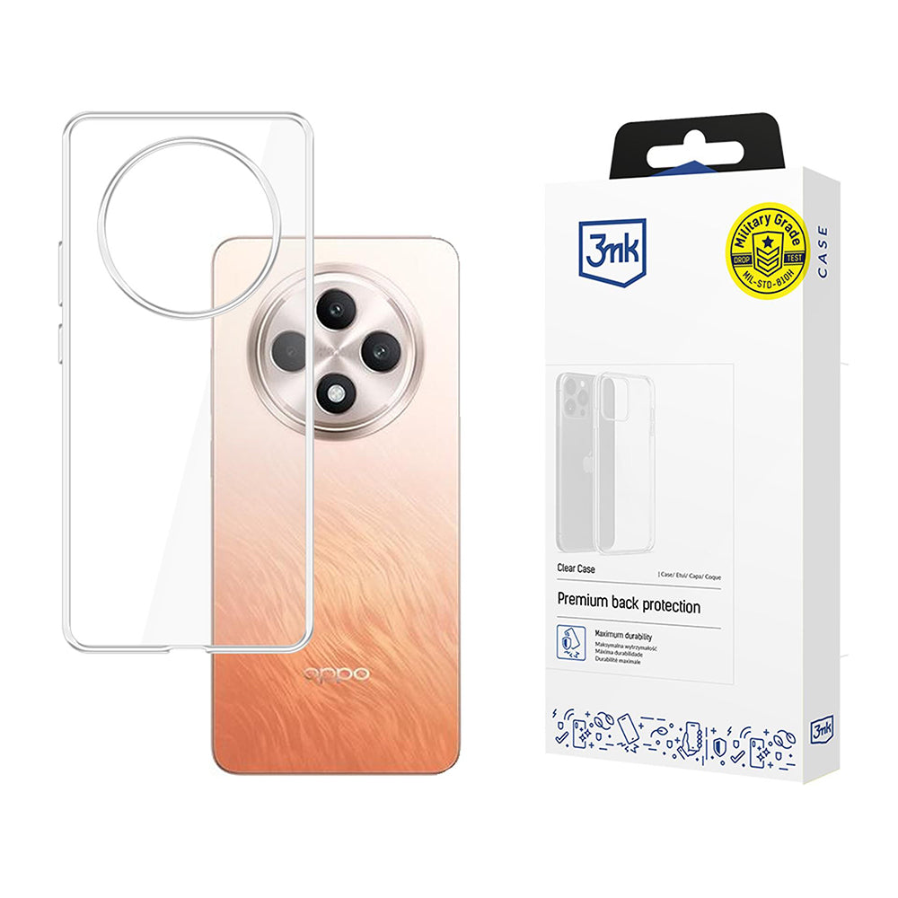 Custodia per Oppo Reno12 FS 5G / Reno12 FS 4G / Reno12 F 4G / Reno12 F, 3MK, Chiara, Trasparente