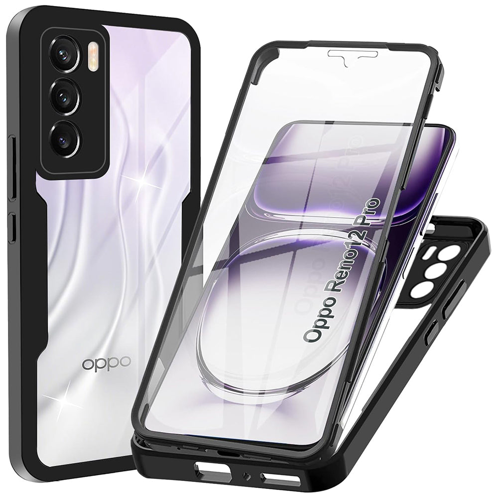 Case for Oppo Reno12 Pro, Techsuit, ColorVerse 360, Black