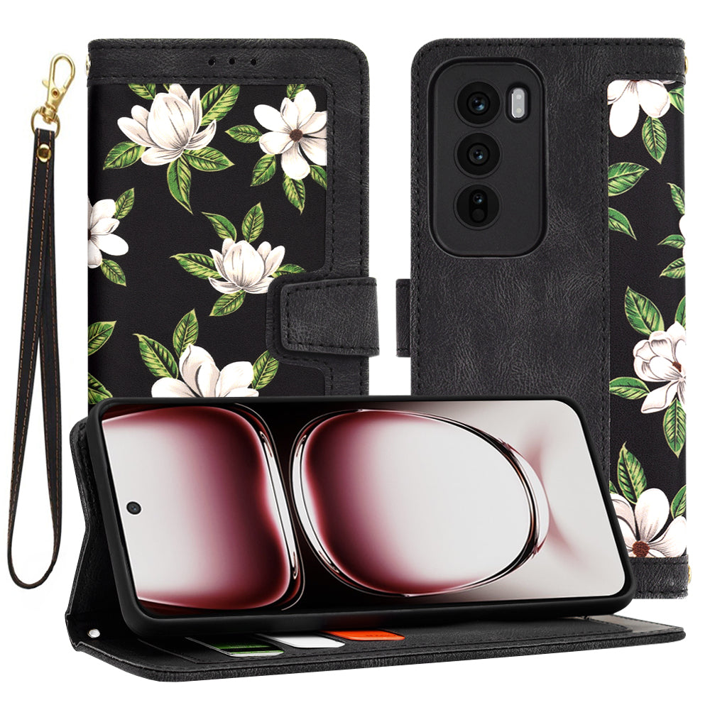 Custodia per Oppo Reno12 Pro, Techsuit, FlipCraft, Nera