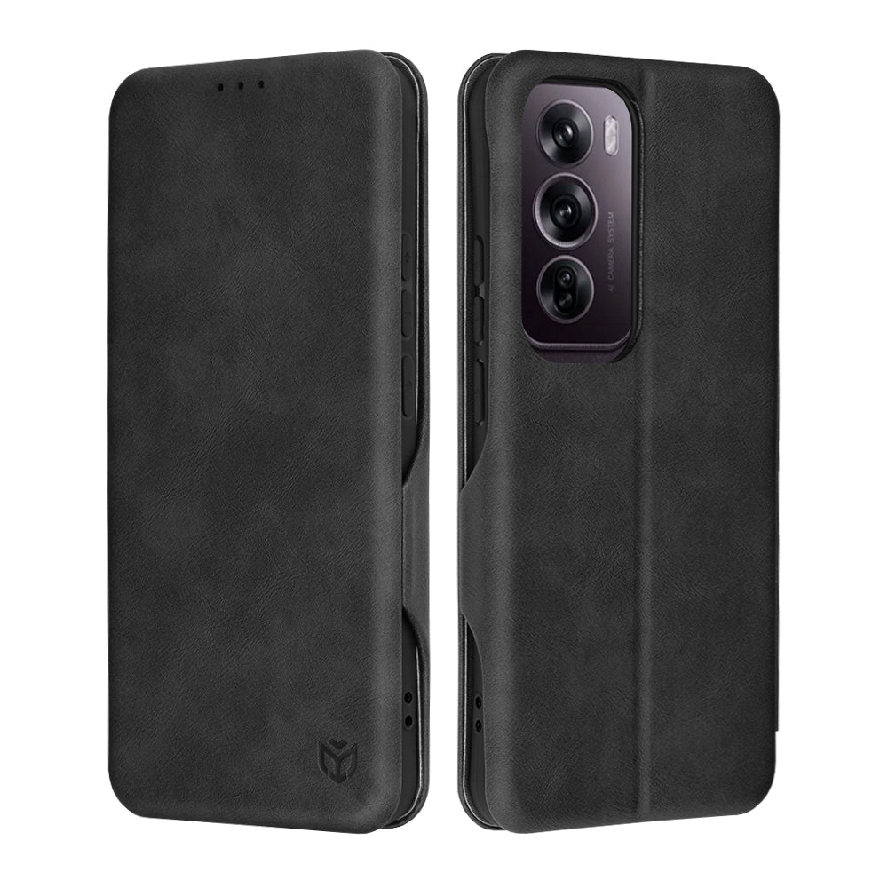 Custodia per Oppo Reno12 Pro, Techsuit, Safe Wallet Plus, Nera