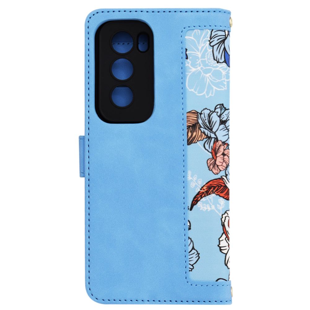 Custodia per Oppo Reno12, Techsuit, FlipCraft, Blu