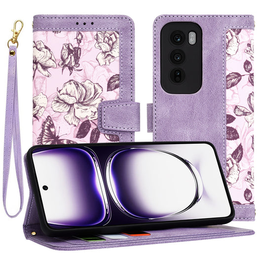 Custodia per Oppo Reno12, Techsuit, FlipCraft, Viola