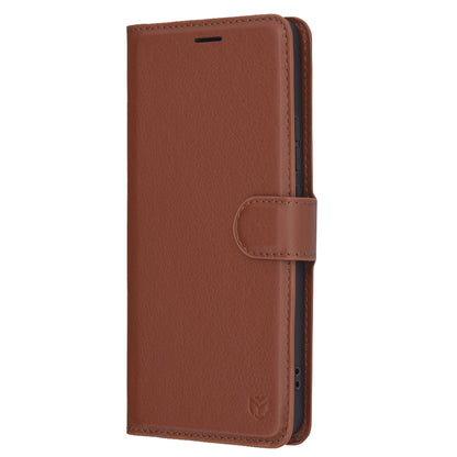 Custodia per Oppo Reno13 FS 5G / Reno13 F 4G / Reno13 F, Techsuit, Leather Folio, Marrone