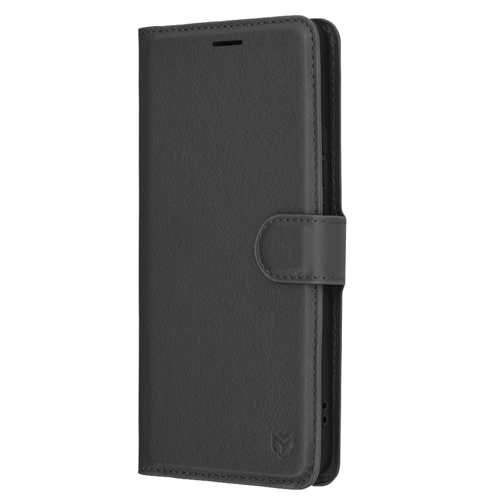 Custodia per Oppo Reno13 FS 5G / Reno13 F 4G / Reno13 F, Techsuit, Leather Folio, Nera
