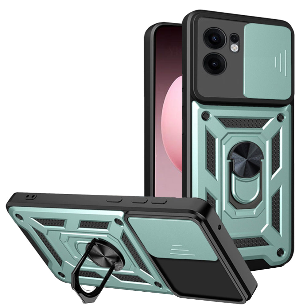 Custodia per Oppo Reno13 FS 5G / Reno13 F 4G / Reno13 F, Techsuit, CamShield, Verde