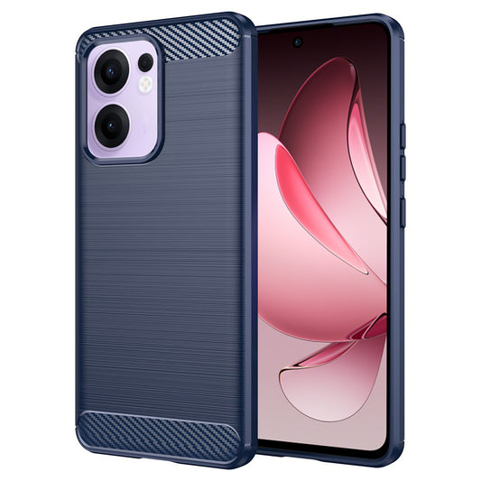 Custodia per Oppo Reno13 FS 5G / Reno13 F 4G / Reno13 F, Techsuit, Carbonio, Blu