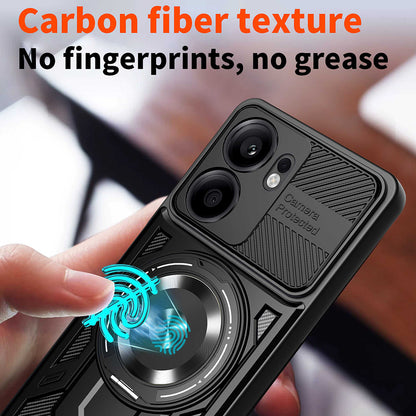 Custodia per Oppo Reno13 FS 5G / Reno13 F 4G / Reno13 F, Techsuit, RuggedCam, Nera
