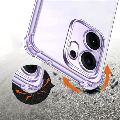 Custodia per Oppo Reno13 FS 5G / Reno13 F 4G / Reno13 F, Techsuit, Shockproof Clear, Trasparente