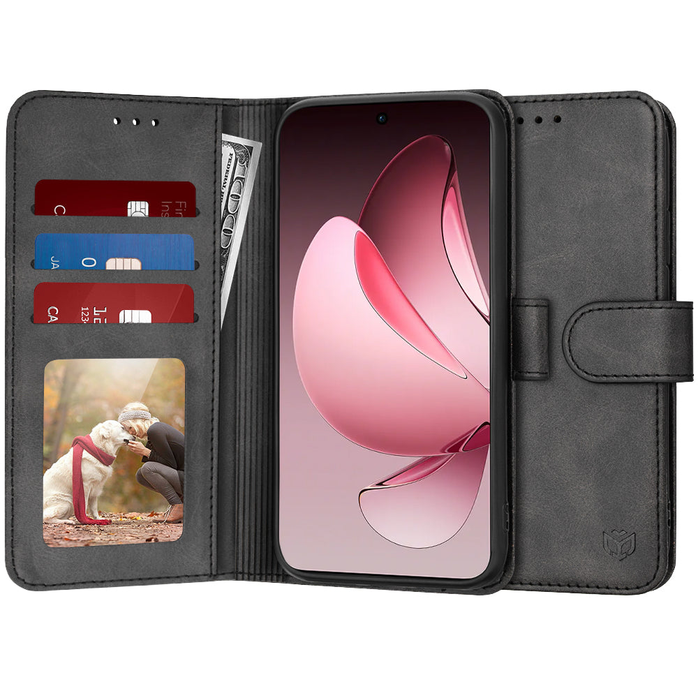 Custodia per Oppo Reno13 Pro, Techsuit, Diary Book, Nera