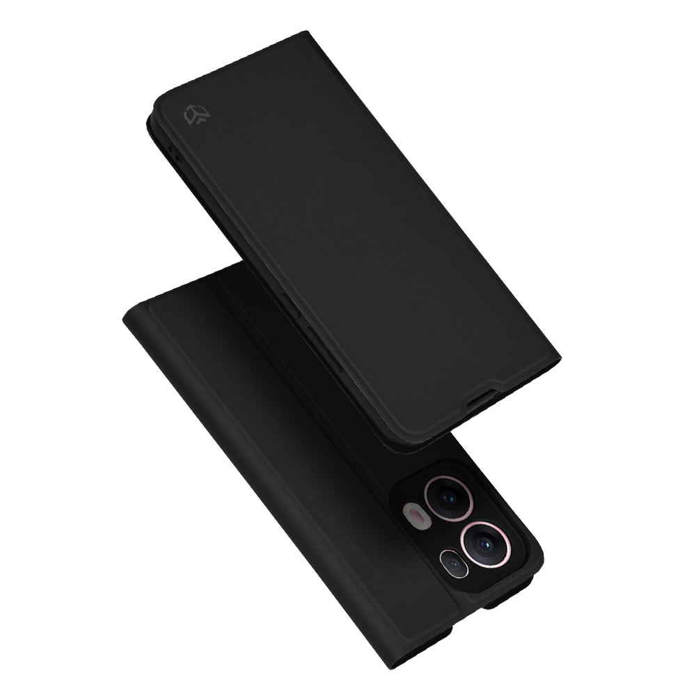 Custodia per Oppo Reno13 Pro, Techsuit, Magskin Book, Nera