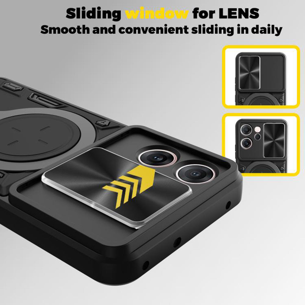 Case for Oppo Reno14 FS 5G / Reno14 F, Techsuit, CamGuard Pro, Black