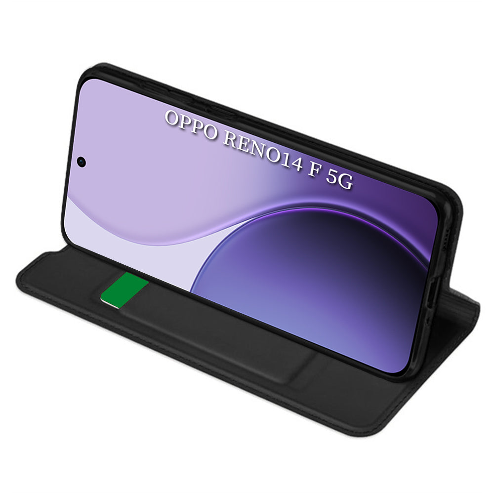 Custodia per Oppo Reno14 FS 5G / Reno14 F, Techsuit, Magskin Book, Nera
