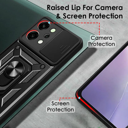 Custodia per Oppo Reno14 Pro, Techsuit, CamShield, Nera