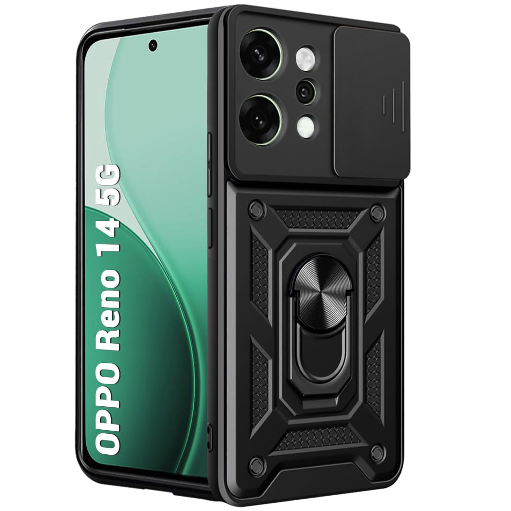 Custodia per Oppo Reno14, Techsuit, CamShield, Nera