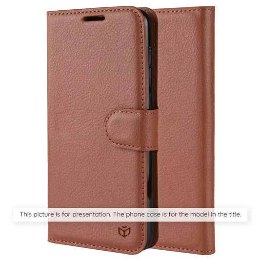Custodia per Oppo Reno15 FS / Reno15 F, Techsuit, Leather Folio, Marrone