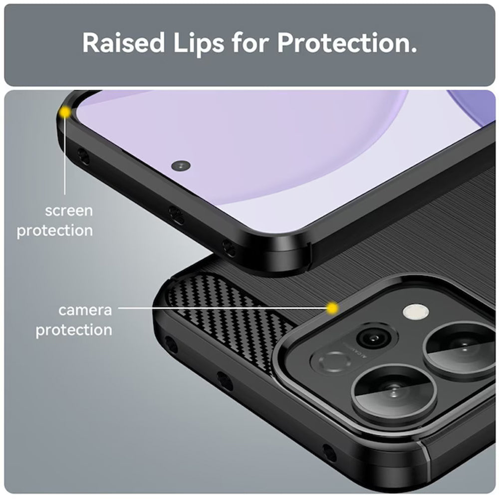 Custodia per Oppo Reno16 F / Reno16 FS, Techsuit, Carbonio, Blu