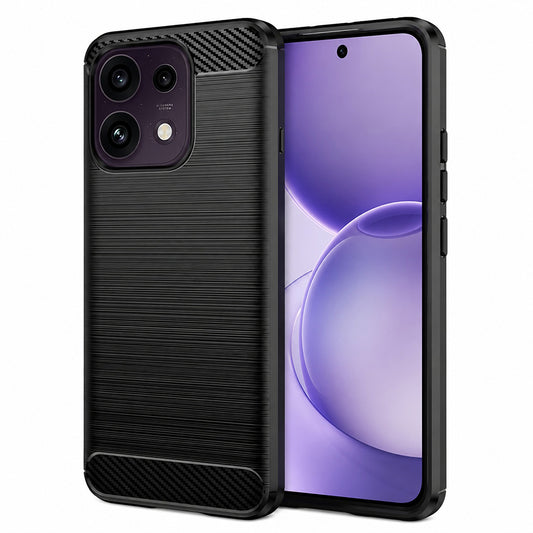 Custodia per Oppo Reno16 F / Reno16 FS, Techsuit, Carbonio, Nera