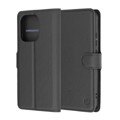 Custodia per Oppo Reno16 F / Reno16 FS, Techsuit, Leather Folio, Nera