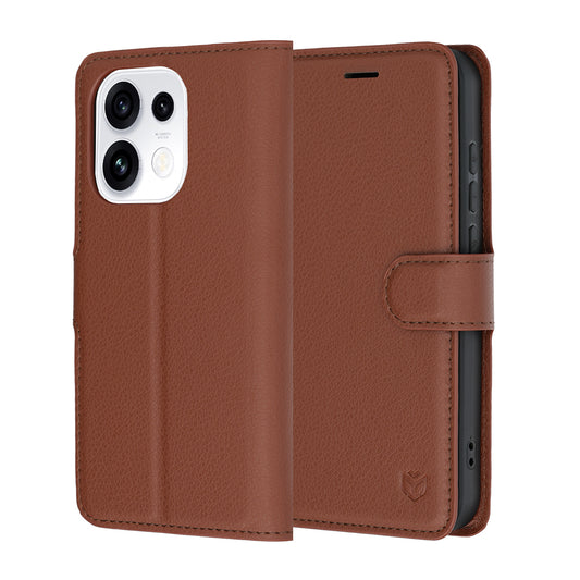 Custodia per Oppo Reno16 Pro, Techsuit, Leather Folio, Marrone