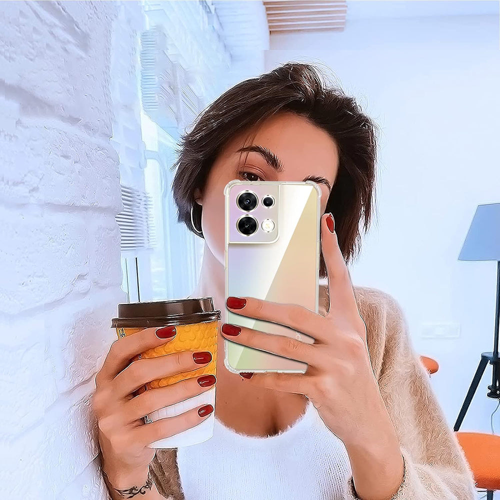 Custodia per Oppo Reno8, Techsuit, Shockproof Clear, Trasparente