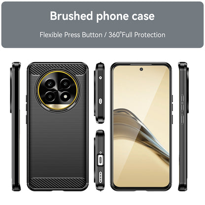 Custodia per Realme 13 Pro / 13 Pro+, Techsuit, Carbonio, Nera