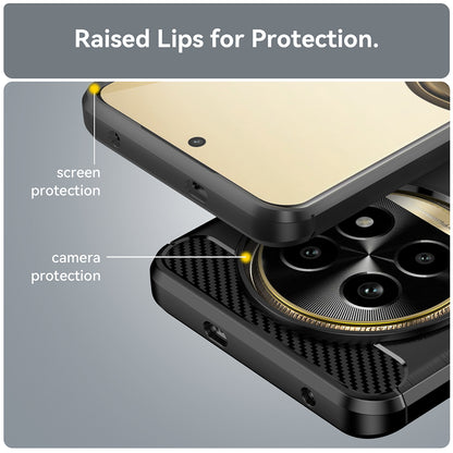 Custodia per Realme 13 Pro / 13 Pro+, Techsuit, Carbonio, Nera