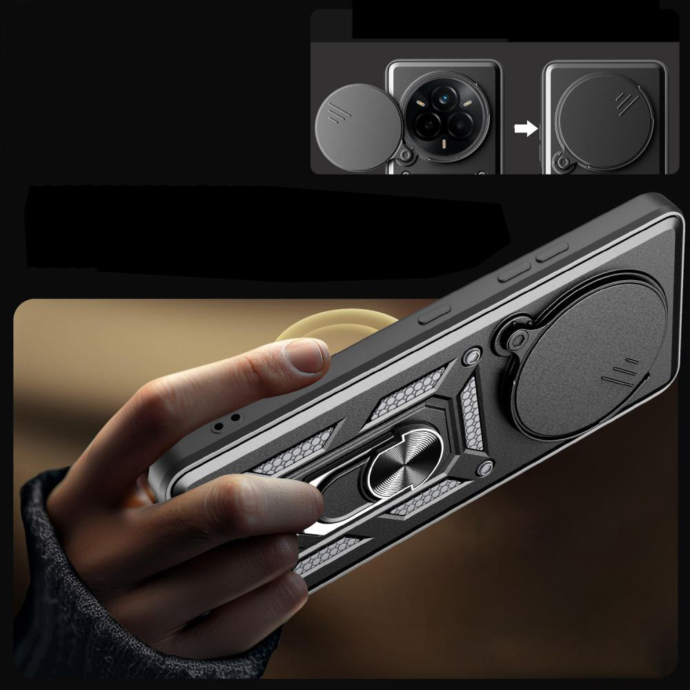 Custodia per Realme 14 Pro, Techsuit, CamShield, Nera