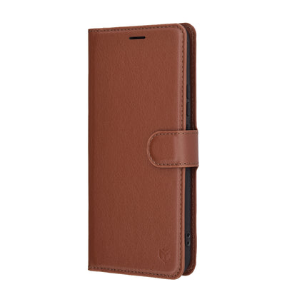 Custodia per Realme 14 Pro, Techsuit, Leather Folio, Marrone