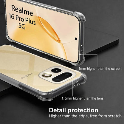 Custodia per Realme 16 Pro+, Techsuit, Shockproof Clear, Trasparente