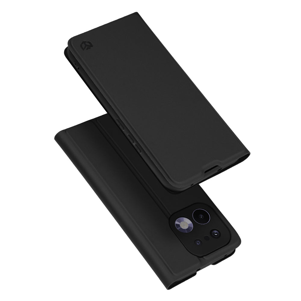 Custodia per Realme 16 Pro, Techsuit, Magskin Book, Nera