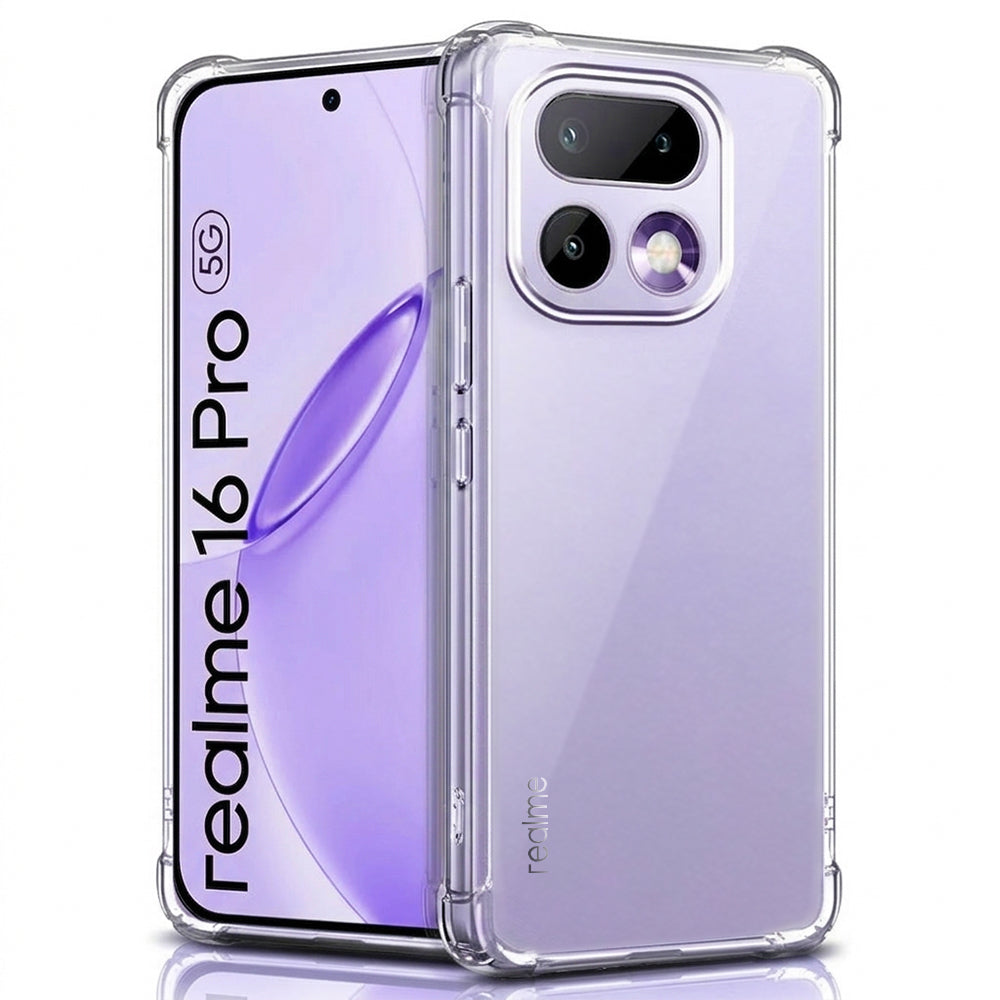 Custodia per Realme 16 Pro, Techsuit, Shockproof Clear, Trasparente
