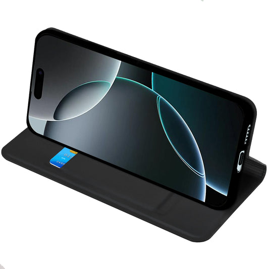 Custodia per Realme 16, Techsuit, Magskin Book, Nera