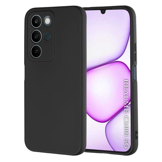 Custodia per Realme C100 5G, Techsuit, SoftFlex, Nera
