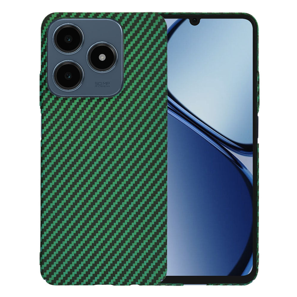 Custodia per Realme C63 / C61, Techsuit, Carbonite FiberShell, Verde