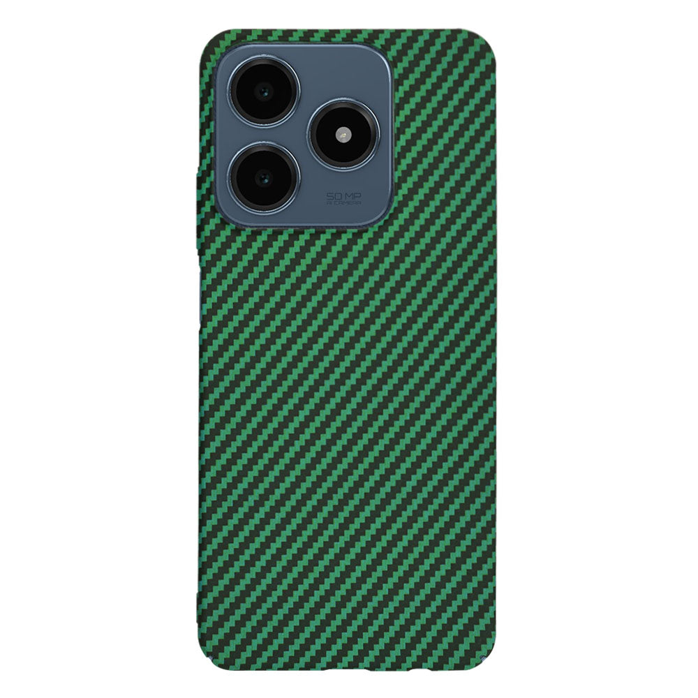 Custodia per Realme C63 / C61, Techsuit, Carbonite FiberShell, Verde