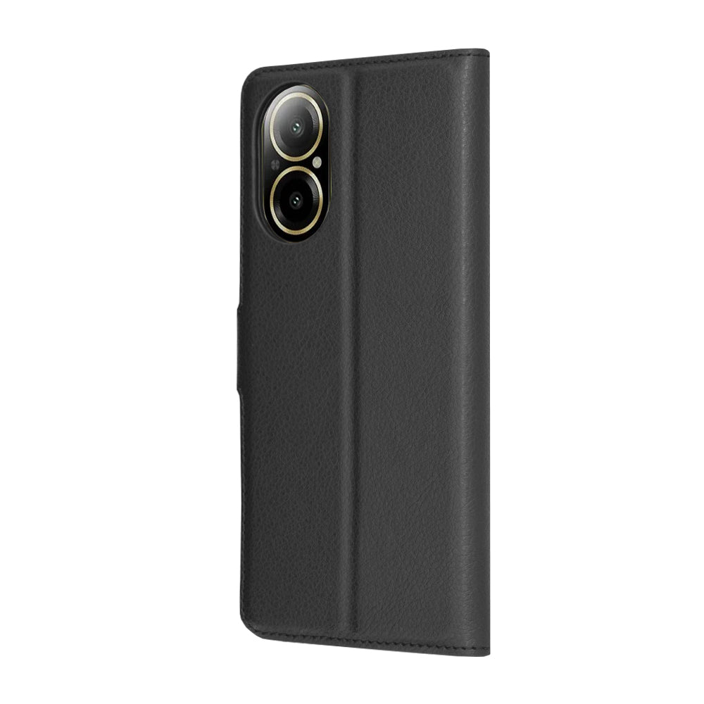 Custodia per Realme C67 4G, Techsuit, Leather Folio, Nera