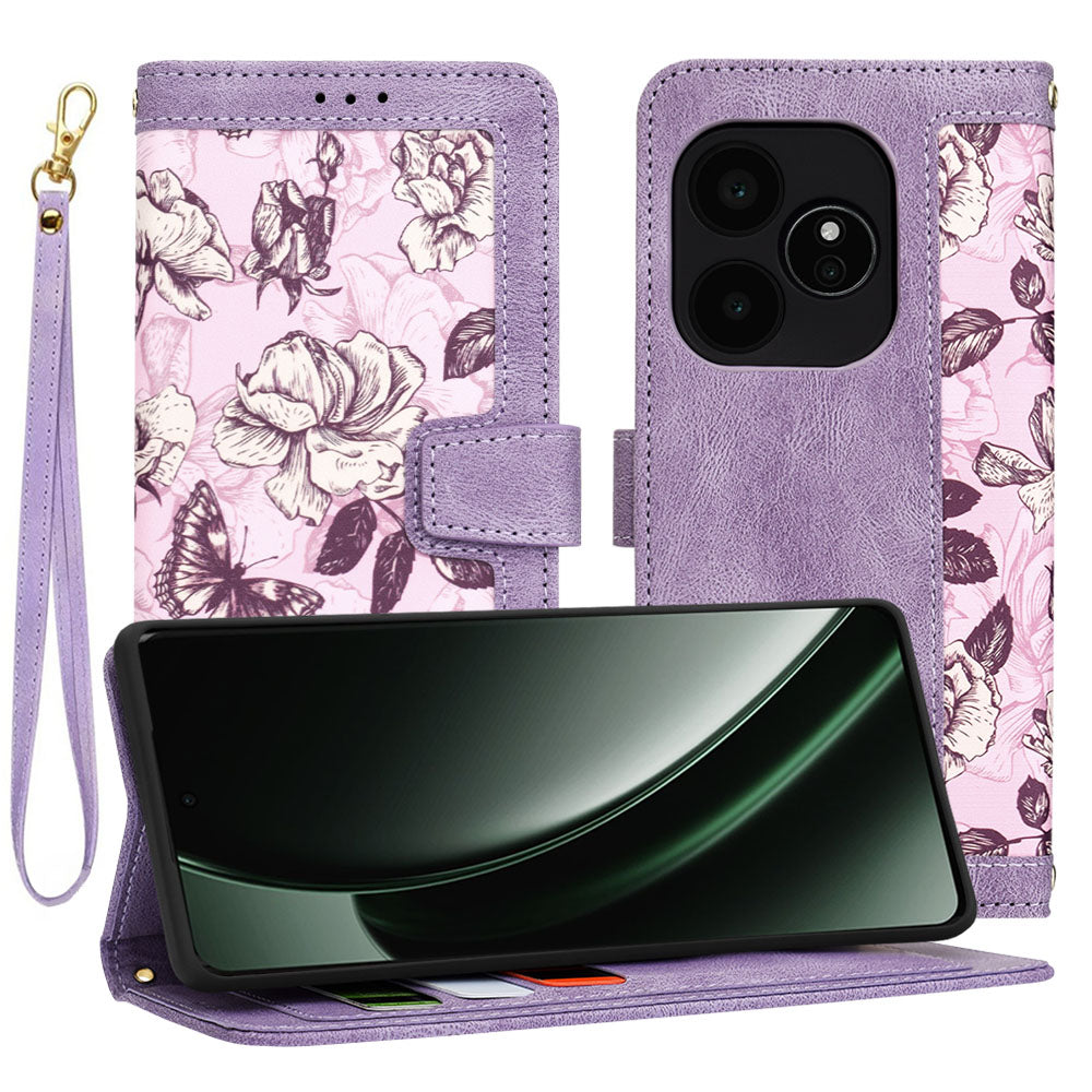 Custodia per Realme GT 6T / GT 6, Techsuit, FlipCraft, Viola