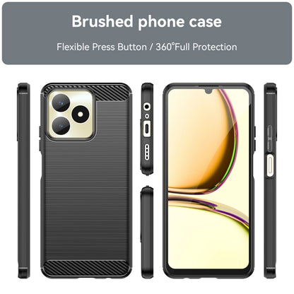 Custodia per Realme Note 50 / C51, Techsuit, Carbonio, Nera