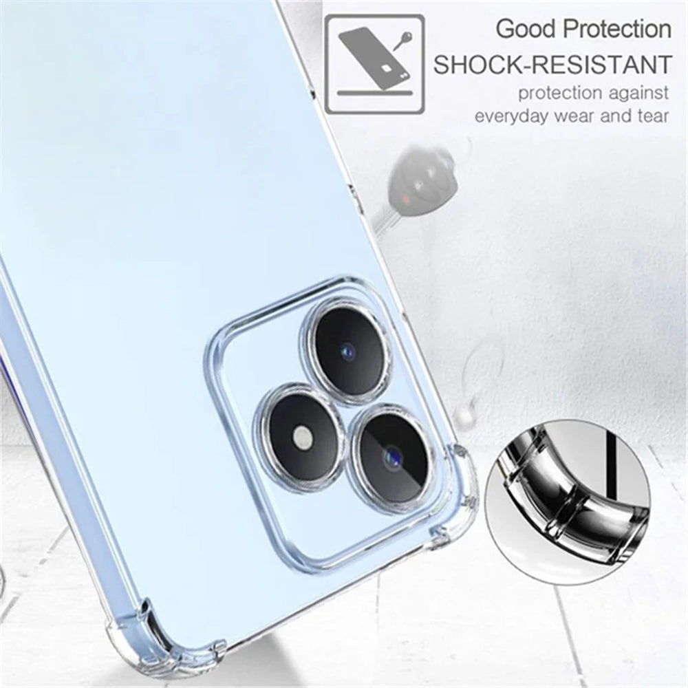 Custodia per Realme Note 50 / C51, Techsuit, Shockproof Clear, Trasparente